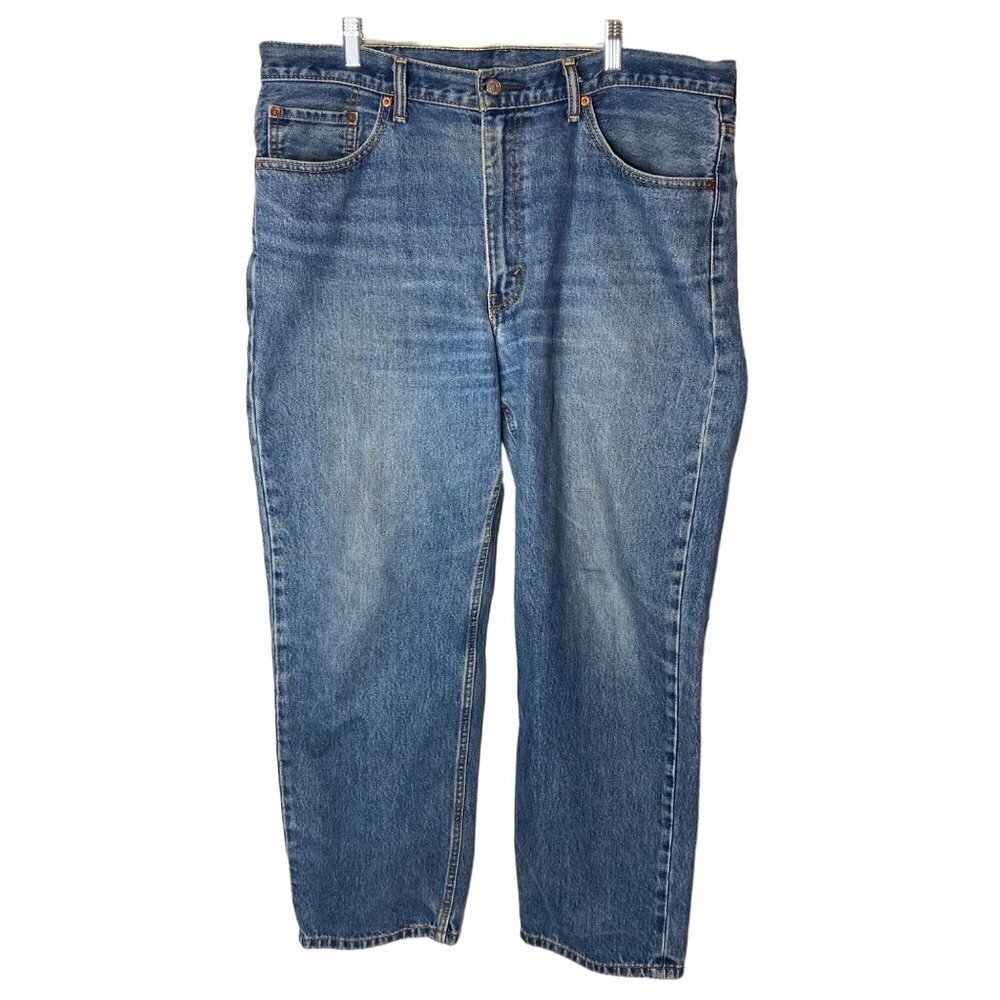 Levis 550 Jeans Mens 38x29 Relaxed Fit Tapered Work‎ Distressed Wear As Shown